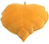YILANLAN Almohada Hoja Divertida Almohada Felpa Suelo cojín simulación Oficina cojín sofá Almohada Coche Almohada Sencilla decoración habitación (50cm*50cm, Yellow)