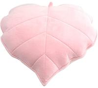 YILANLAN Almohada Hoja Divertida de Felpa - Cojín de Suelo Simulación para Oficina, Sofá y Coche - Decoración Sencilla de Habitación (50cm*50cm, Pink)