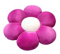 YILANLAN Cojines de Flores de Terciopelo Cojín de Suelo Sofá Cama Almohada Cojines de Asiento Almohada Decorativa (50 CM, Deep Purple)