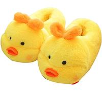 YILANLAN Pantuflas mujer Lindas pantuflas cerdo Zapatillas animales dibujos animados Zapatillas calientes de invierno Zapatillas casa peludas (36/43, Yellow, numeric_36)