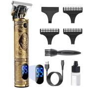 YiLFo Maquina Cortar Pelo, Maquina de Afeitar Hombre, Cortapelos Hombre Profesional, Afeitadora Cortadora Eléctrica con LED, Maquina Recortar Barba sin Cable, Maquina de Cortar el Pelo para Contornos