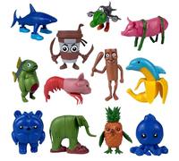 YiLianDa Italian Brainrot Juguetes - Set de 12 Memes Italianos Juguetes 3D - Bombardino Crocodilo, Tung Tung Tung Sahur, Tralalero Tralala & Ballerina Capuchina - Juguete Original para Niños y Adultos