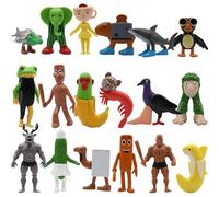 YiLianDa Italian Brainrot Juguetes - Set de 18 Memes Italianos Juguetes 3D - Bombardino Crocodilo, Tung Tung Tung Sahur, Tralalero Tralala & Ballerina Capuchina - Juguete Original para Niños y Adultos