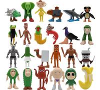 YiLianDa Italian Brainrot Juguetes - Set de 24 Memes Italianos Juguetes 3D - Bombardino Crocodilo, Tung Tung Tung Sahur, Tralalero Tralala & Ballerina Capuchina - Juguete Original para Niños y Adultos