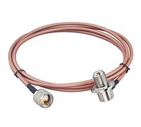 YILIANDUO 2M/6.56ft UHF macho a ángulo recto UHF hembra RG142 Cable coaxial de baja pérdida SO239 macho a PL259 hembra Cable para SWR Radio VHF Amateur CB Radio Ham Radio Scan