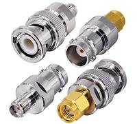 YILIANDUO Adaptador BNC a SMA Conector Coaxial SMA Conectors Macho Hembra BNC Conectors Macho Hembra Adaptador SDR optimizado VSWR para Baofeng UV-5R Ham Radio, Antena HT, Escáner 4 Tipo