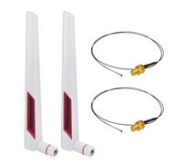 YILIANDUO Antena WiFi 2.4G/5.8GHz 12dBi RP SMA Macho 19.5 cm | Antena WiFi Dual Band alta ganancia, cable U.FL a RP SMA hembra 50cm. Para router, FPV, drone, CCTV, IoT, radio y WLAN
