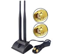 YILIANDUO Antena WiFi con Base Magnética Doble Banda 2.4GHz/5.8GHz 6dBi Cable de 2m RP-SMA para Mejorar Señal de Router, Tarjeta PCI-E y Cámara