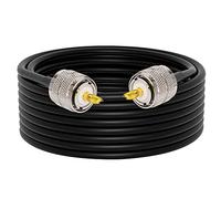 YILIANDUO Cable UHF PL-259 Macho 10 Metros RG58 - Antena Coaxial de Baja Pérdida para WiFi, Radioaficionado, Radio Móvil, CB y Antena de Radio
