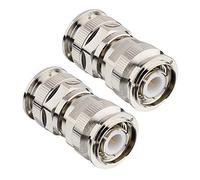 YILIANDUO RF Coax Adapter TNC Macho a Macho Enchufe Recto Todo Cobre 0-6GHz 50Ohm Conector Coaxial Paquete de 2