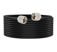 YILIANDUO RG58 15 Metros UHF Macho PL-259 a PL259 Cable Coaxial de Baja Pérdida para WiFi, Radio Móvil Aficionado, CB y Antena