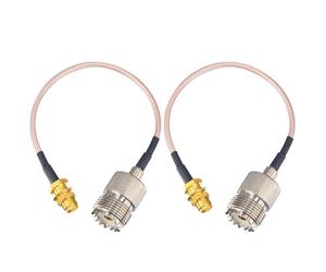 YILIANDUO SMA Hembra a UHF SO239 Hembra RG316 Cable Coaxial RF 15 cm, Adecuado para Analizador de Antena, Antena de Mano básica y Radio CB, Medidor SWR, Radio Baofeng (2 Piezas)