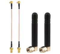 YILIANDUO SMA Macho ADS-B 1090MHz Antena 3dBi 90grados Mini Antena + Adaptador SMA Hembra a MCX Cable Pigtail 15cm para Router de Red inalámbrica, módem Hotspot WiFi Ap (2-Pack)