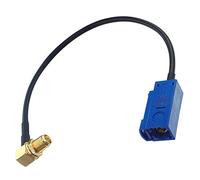 YILIANDUO SMA Rightangle Hembra a Fakra Blue Code C Adaptador coaxial Hembra Cable de Puente Flexible para GPS Navi 20CM Paquete de 2…