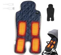 Yililay Calentador de Cochecito USB Tipo C, 3 Niveles de Temperatura, Almohadilla térmica Antideslizante para bebé, 26, 8x12, 6 Pulgadas, Calentamiento rápido, Lavable para Asiento de Seguridad