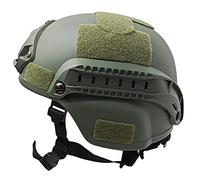 Yililay Casco de Combate, Casco rápido Acolchado 22.05-23.62 Pulgadas de riel Lateral Ajustable NVG Monte Protectora para Caza Airsoft Paintball Verde