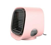 yilin Mini Ventiladores PortáTiles Aire Acondicionado Humidificador Multifuncional Purificador Ventilador Enfriador de Aire de Escritorio USB con Tanque de Agua (Rosa)