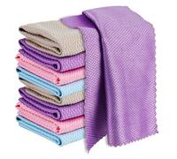 YiliYa 10X Bayetas para Cristales de Microfibra, Paños Magica sin Pelusa con 30x40 cm, Trapos de Limpieza para Coche, Ventanas, Cocina, Gafas, Platos, Vidrios, Espejos y Cámaras