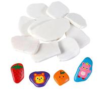 YiliYa Piedras Planas Grandes Pintadas Decoraciones - 10 Piezas 5-8cm Blancos Piedras Creativas Pintadas a Mano para Pintar/Decorativa Guijarros Guijarros de Playa Rocas Lisas Pintura para Artes