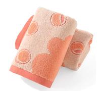 YiLUOMO Juego de 2 toallas de mano naranjas, supersuaves, 100 % algodón, patrón de burbujas florales, de secado rápido, altamente absorbentes, toallas de mano decorativas para baño, 13 x 29 pulgadas