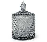 YILUSHENGHUA Tarro de cristal colorido con tapa, tarros de galletas para caramelos, caja de joyería, tarro de buffet, recipientes de galletas, tarro decorativo para almacenamiento de alimentos