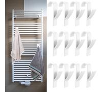 YiLUXmyyxgs 12 Pcs Colgador Toalla Baño, Ganchos Redondos para Radiador, Ganchos Radiador Toallero, Gancho para para todos los Radiadores Estándar, Color Blanco