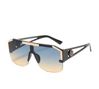 YILWPV Gafas de sol cuadradas grandes for mujer, gafas azules retro diseñador marca for Para Conducir(Color6)
