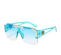 YILWPV Gafas de sol cuadradas grandes for mujer, gafas azules retro diseñador marca for Para Conducir(Color5)