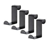 YILWPV Gancho de acero inoxidable en forma Z for puerta trasera, 20 unidades, multifuncional, for guardar llaves y bolsas, sin dejar rastro Para puertas(Black)