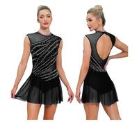 YILWPV Leotardos, Vestidos, Bragas con Botones incorporados en la Entrepierna, for Gimnasia artística, Patinaje artístico, Ballet y Danza lírica Femeninas(Color 6,XL)