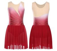 YILWPV Leotardos, Vestidos, Bragas con Botones incorporados en la Entrepierna for Gimnasia artística, Patinaje artístico, Ballet y Danza lírica Femeninas(Color 4,L)