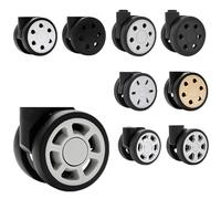 YILWPV Ruedas de 50/60/64 mm, adecuadas for Maletas, Accesorios Equipaje, repuestos for carritos, reparación Ruedas(50mm-Silver-B,4 Wheels)