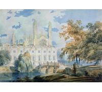 YIMACBJXX Cuadro Arte Pared Clare Hall e l'estremità occidentale della cappella del King's College Dalle rive del fiume Cam di Mallord William Turner para la Decoración de la Sala de Estar 60x90cm