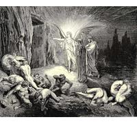 YIMACBJXX Cuadro Arte Pared l'Inferno Cantolines alla porta Venne e con la sua bacchetta la toccò aperta sanza impedimento volò. Gustavo Dorè para la Decoración de la Sala de Estar 60x90cm
