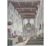 YIMACBJXX Cuadro Arte Pared Pintura Decorativa Vista interna della chiesa di San Bartolomeo ilSmithfield City di Londra di Hosmer Shepherd para la Decoración de la Sala de Estar 60x90cm