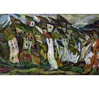 YIMACBJXX Famoso Cuadro Arte Pared Pintura Decorativa Case di Chaim Soutine para la Decoración de la Sala de Estar 60x90cm