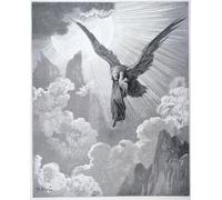 YIMACBJXX Famoso Cuadro Arte Pared Pintura Decorativa Dante e l'Aquila di Gustave Dore para la Decoración de la Sala de Estar 60x90cm