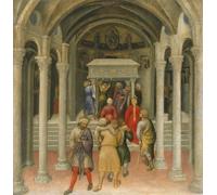 YIMACBJXX Famoso Cuadro Arte Pared Pintura Decorativa Gli storpi e gli infermi guariti presso la tomba di San Nicola di Gentile Da Fabriano para la Decoración de la Sala de Estar 60x90cm
