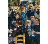 YIMACBJXX Famoso Cuadro Arte Pared Pintura Decorativa il Mulino Dalla Galette di Pierre Auguste Renoir para la Decoración de la Sala de Estar 60x90cm