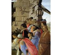 YIMACBJXX Famoso Cuadro Arte Pared Pintura Decorativa l'Adorazione dei Magi Particolare Autoritratto a destra di Sandro Botticelli para la Decoración de la Sala de Estar 60x90cm