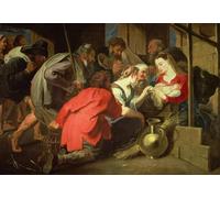 YIMACBJXX Famoso Cuadro Arte Pared Pintura Decorativa l'Adorazione dei pastori diVan Dyck para la Decoración de la Sala de Estar 60x90cm