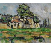 YIMACBJXX Famoso Cuadro Arte Pared Pintura Decorativa Le rive della Marna di Paul Cézanne para la Decoración de la Sala de Estar 60x90cm