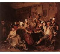 YIMACBJXX Famoso Cuadro Arte Pared Pintura Decorativa l'orgia di William Hogarth para la Decoración de la Sala de Estar 60x90cm