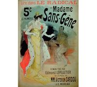 YIMACBJXX Famoso Cuadro Arte Pared Pintura Decorativa Madame Sans Gene in Le Radical di Jules Cheret para la Decoración de la Sala de Estar 60x90cm