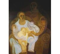 YIMACBJXX Famoso Cuadro Arte Pared Pintura Decorativa Madre e figlio Madre e figlio di Juan Gris para la Decoración de la Sala de Estar 60x90cm