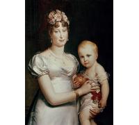 YIMACBJXX Famoso Cuadro Arte Pared Pintura Decorativa Maria Luisa d'Asburgo-Lorena e il re del barone François Pascal Simon Gérard para la Decoración de la Sala de Estar 60x90cm