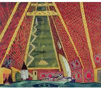 YIMACBJXX Famoso Cuadro Arte Pared Pintura Decorativa Scenografia per Thamar di Leon Bakst para la Decoración de la Sala de Estar 60x90cm