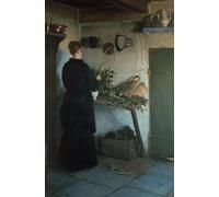 YIMACBJXX Famoso Cuadro Arte Pared Pintura Decorativa Signora in cucina di Viggo Johansen para la Decoración de la Sala de Estar 60x90cm