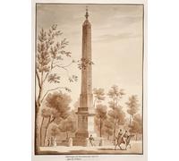 YIMACBJXX Famoso Cuadro Arte Pared Pintura Decorativa the Passeggiata Obelisk by Agostino Tofanelli para la Decoración de la Sala de Estar 60x90cm