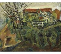 YIMACBJXX Famoso Cuadro en Lienzo Artistica Imagen Lienzo Case in un paesaggio di Chaim Soutine para Decoración de Paredes 60x90cm